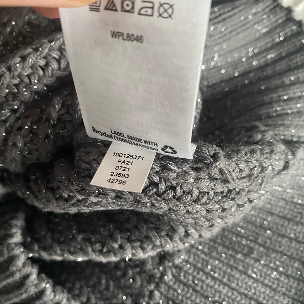 Alfani dark grey and silver turtleneck sweater size XS